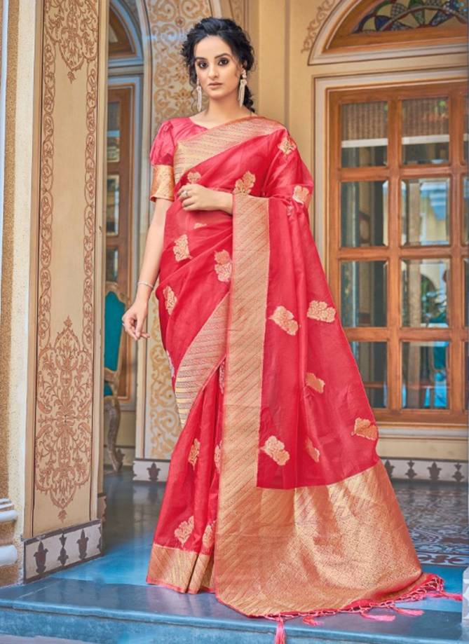 RAJYOG AISHA Latest Fancy Wedding Wear Organza Designer Saree Collection